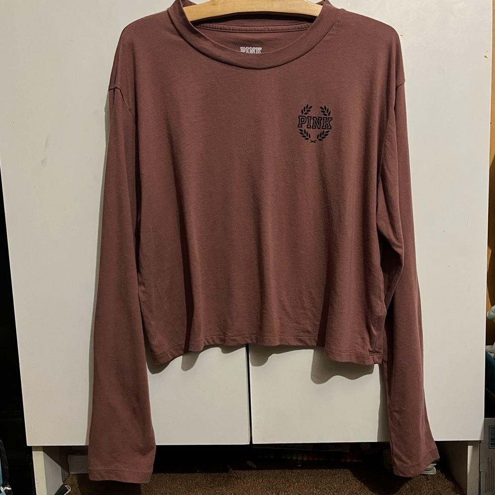 Pink Crop Long Sleeve